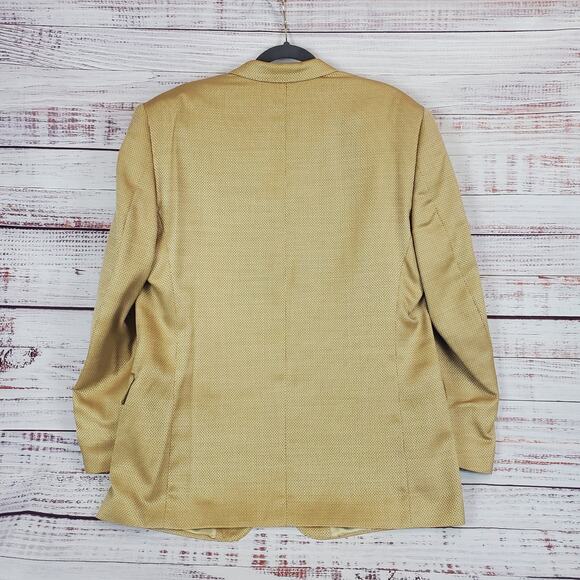 Sergio Valentino Men's Sport Coat Blazer Suit Jacket Tan Silk Wool Blend NWT 44 - Picture 2 of 15